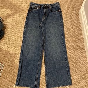 Zara Wide Leg Denim Jeans